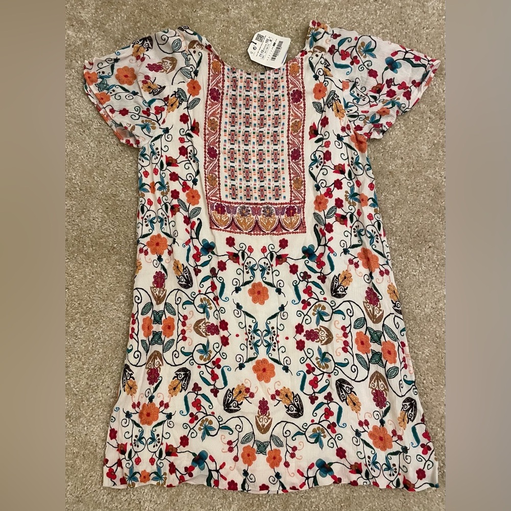 NWT ZARA GIRLS SOFT COLLECTION  MOROCCAN FLOWER DRESS. (11-12)